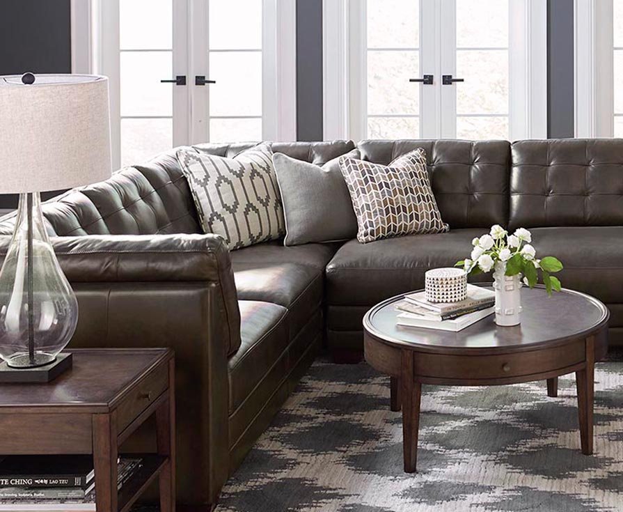 leather sectional