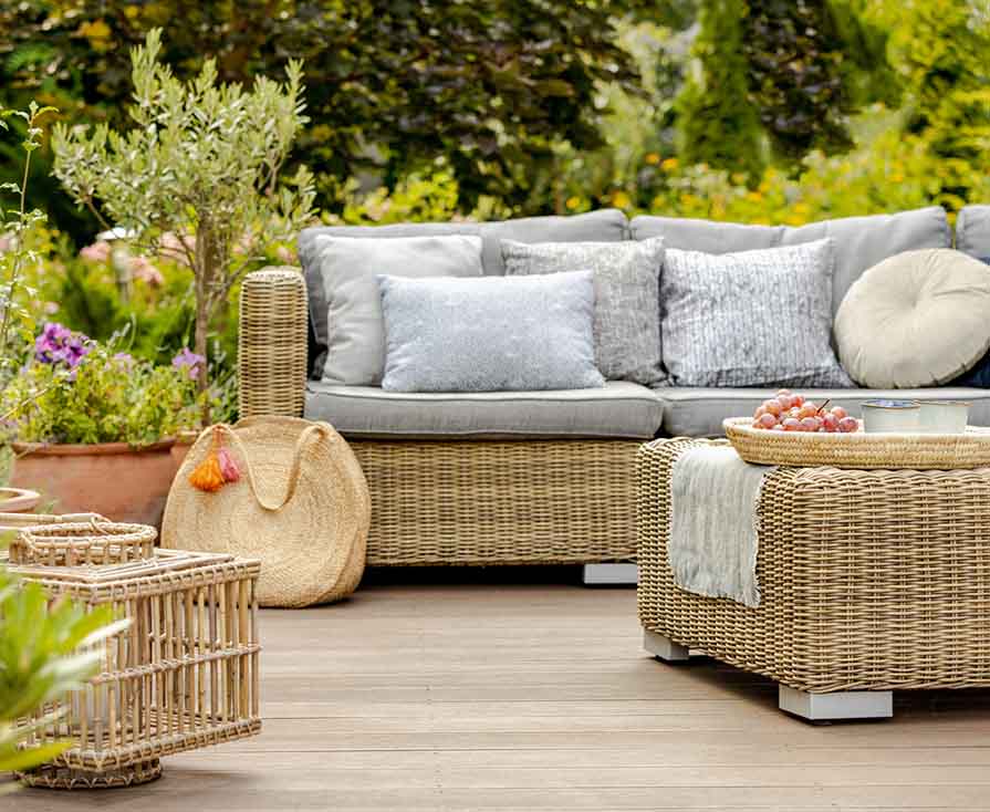 Modern designed terrace