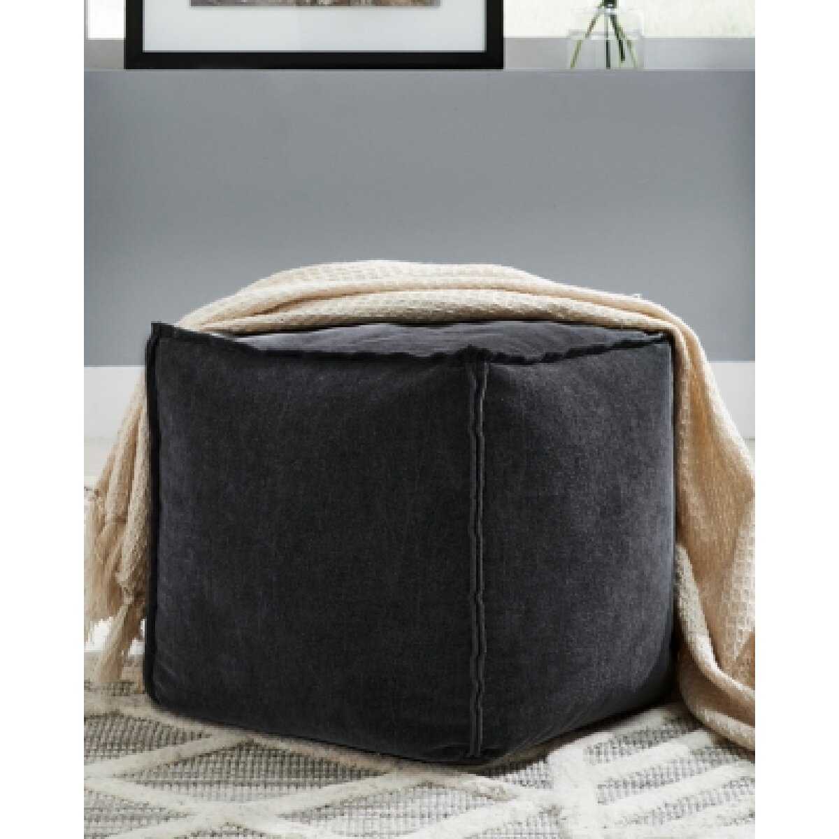 Moriah Pouf Ottomans & Poufs Ashley Furniture 12