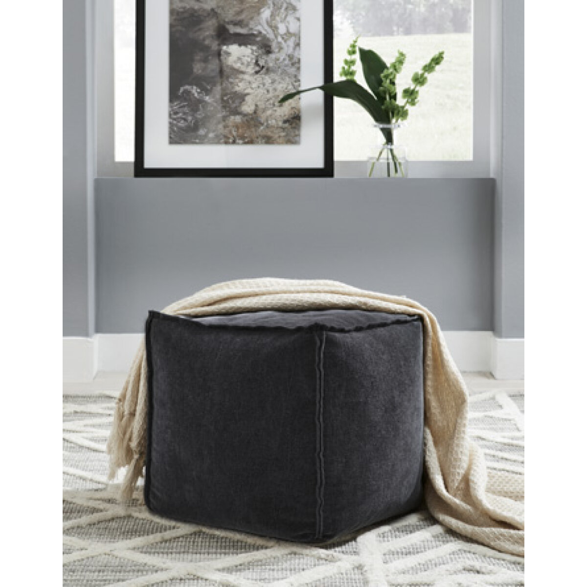 Moriah Pouf Ottomans & Poufs Ashley Furniture 10
