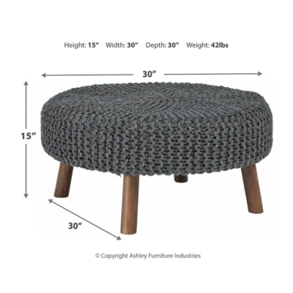 Jassmyn Oversized Accent Ottoman Ottomans & Poufs Ashley Furniture 15