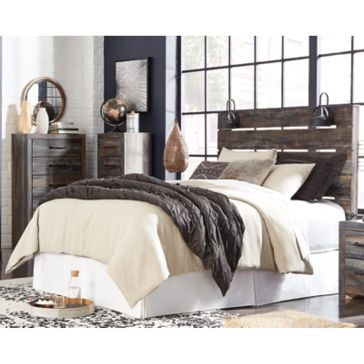 Drystan Queen Panel Headboard Beds Ashley Furniture 16
