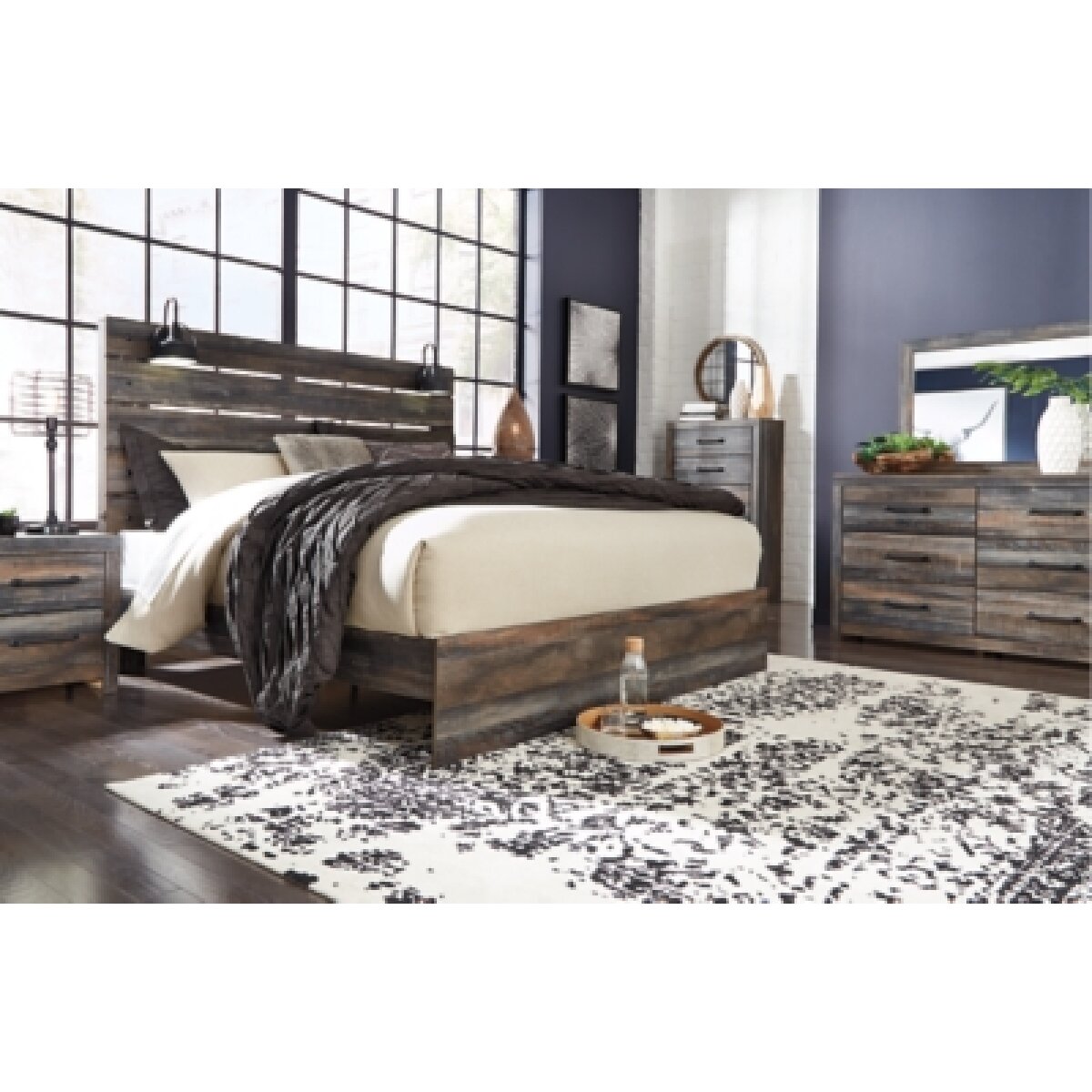 Drystan King Panel Headboard Beds Ashley Furniture 23
