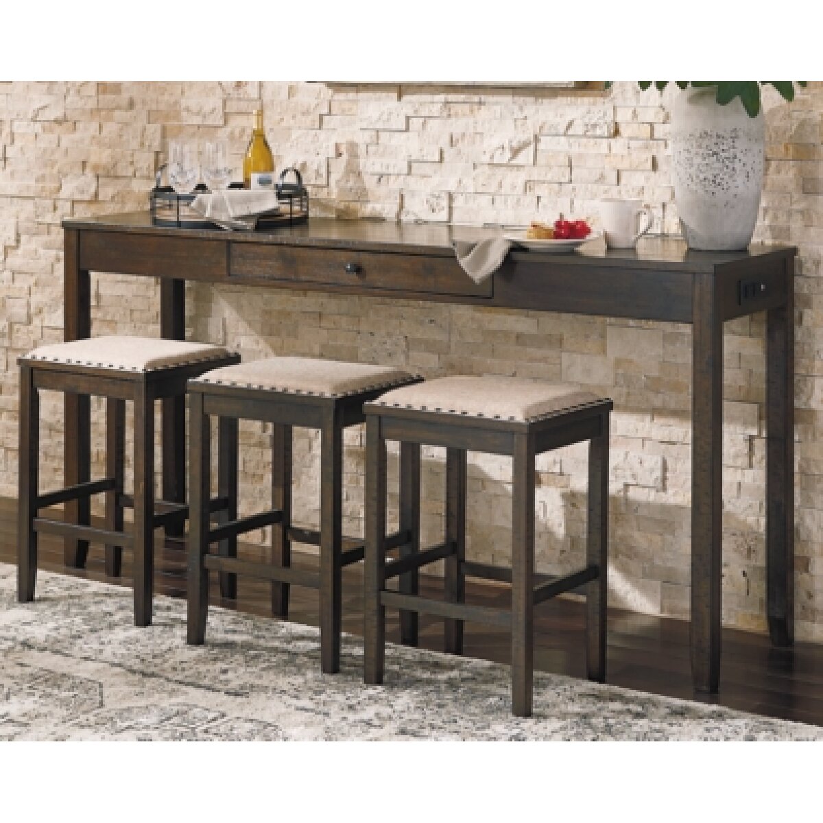 Rokane Counter Height Dining Table and Bar Stools (Set of 4) Dining Tables Ashley Furniture 20