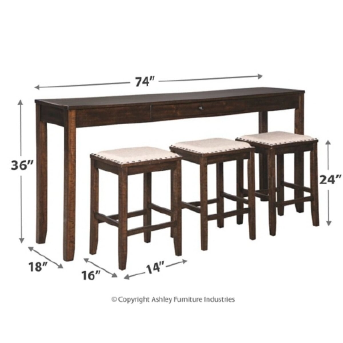 Rokane Counter Height Dining Table and Bar Stools (Set of 4) Dining Tables Ashley Furniture 28
