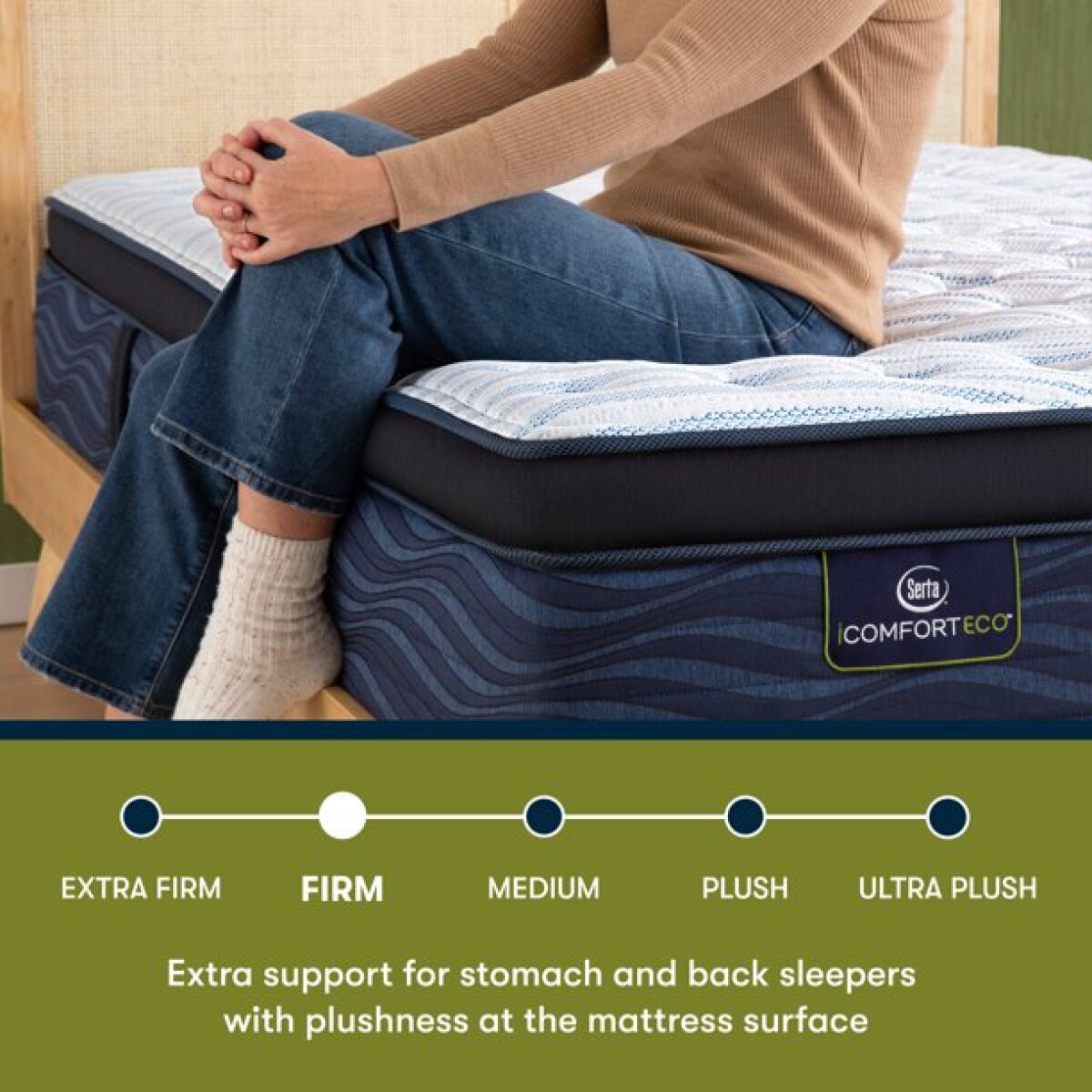iComfortECO Q20GL Firm Pillow Top Firm Back Sleeper 15