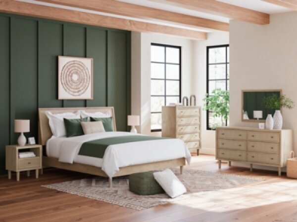 Cielden King Panel Bed, Dresser, Mirror and Nightstand - Image 19